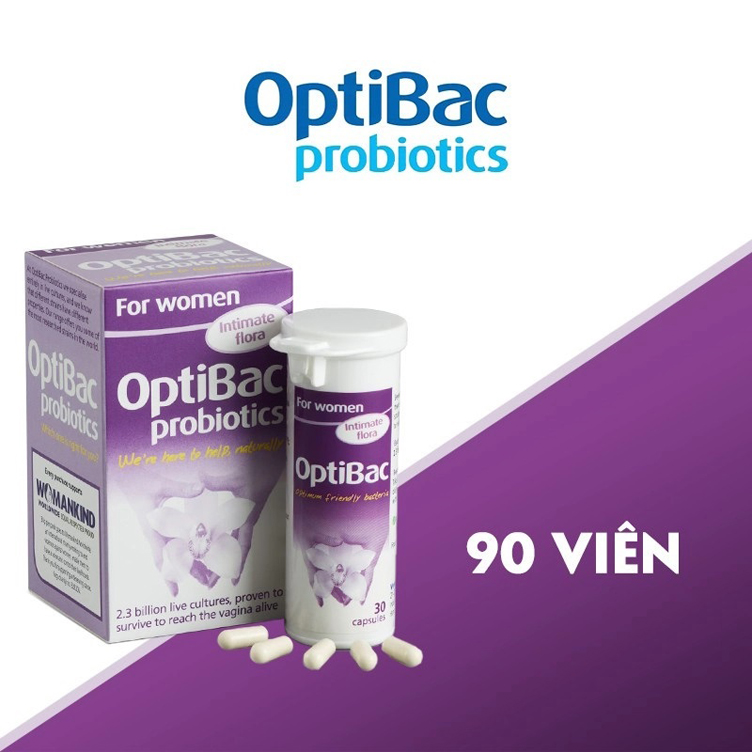 OptiBac Probiotics For Women Thực phẩm bảo vệ sức khoẻ (90 viên)